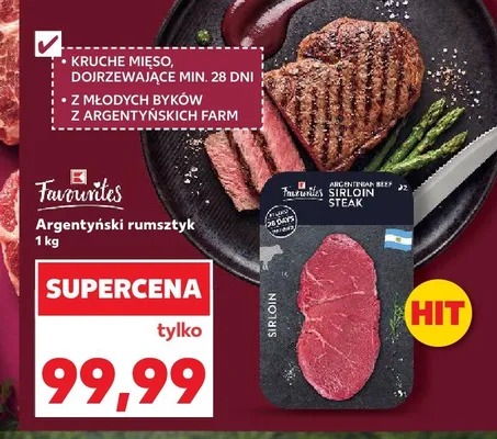 Argentyński rumsztyk Favourites promocja w Kaufland