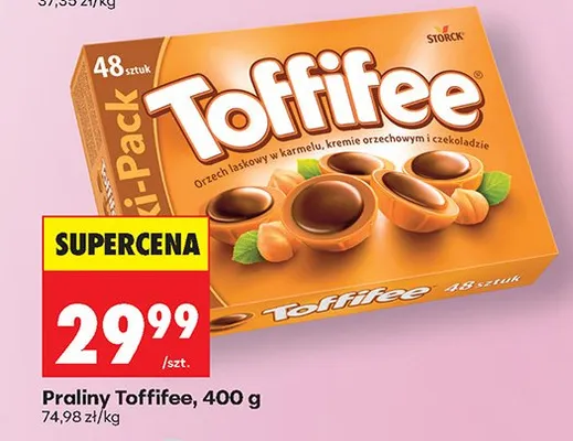 Praliny orzechowe w karmelu, kremie orzechowym i czekoladzie promocja w Biedronka