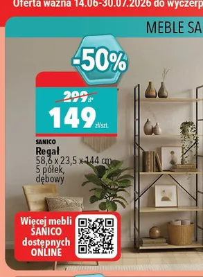 Regał Sanico promocja w Biedronka Home