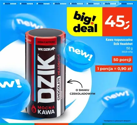 Kawa rozpuszczalna WK Dzik Headshot o smaku czekoladowym promocja w Dealz