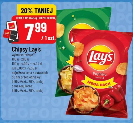 Chipsy ziemniaczane Lay's Zielona Cebulka promocja w POLOmarket