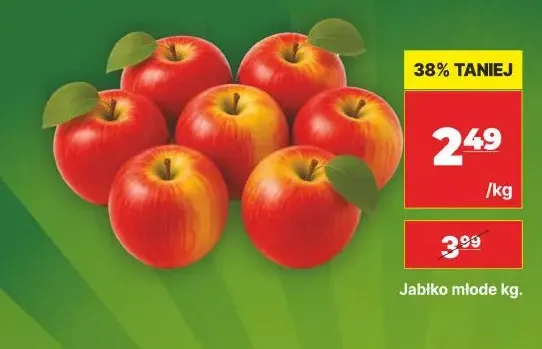 Jabłka młode promocja w API Market