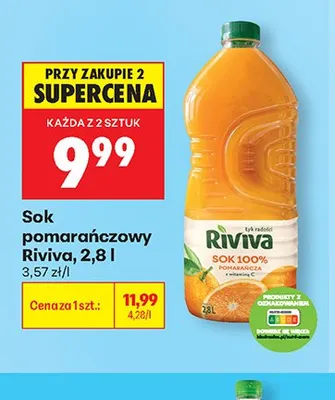 Sok pomarańczowy Riviva promocja w Biedronka