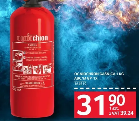 Gaśnica OGNIOCHRON GAŚNICA 1 KG ABC/M GP-1X promocja w Selgros