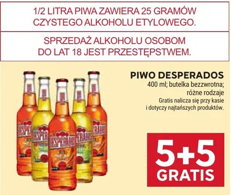 Piwo Desperados różne rodzaje promocja w Stokrotka