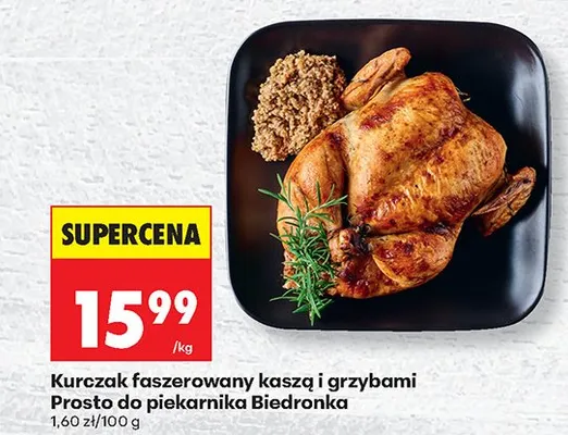 Kurczak faszerowany kaszą i grzybami prosto do piekarnika promocja w Biedronka