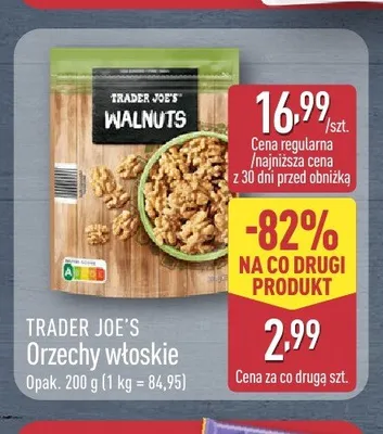 Orzechy włoskie Trader Joe's promocja w Aldi