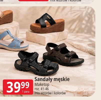 Sandały męskie Maketop promocja w Leclerc
