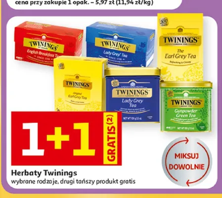 Herbata Earl Grey Twinings promocja w Auchan