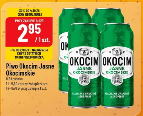 Piwo Okocim Jasne Okocimskie promocja w POLOmarket