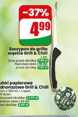 Szczypce do grilla wąskie Grill & Chill promocja w Dino