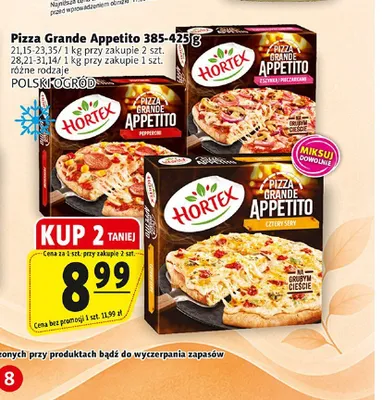 Pizza Grande Appetito Cztery Sery Hortex promocja w Prim Market
