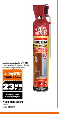 Piana montażowa Soudal promocja w OBI