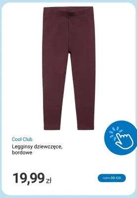 Legginsy dziewczęce bordowe Cool Club promocja w Smyk