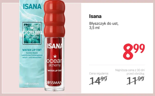 Błyszczyk do ust Isana promocja w Rossmann