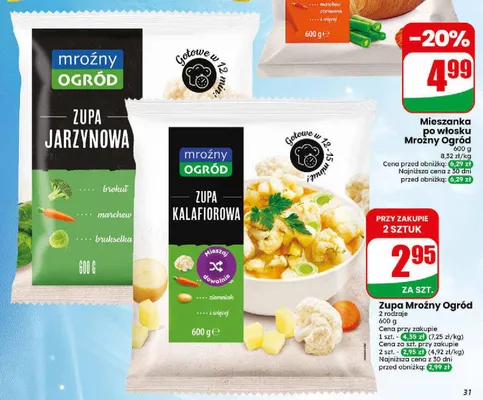 Zupa jarzynowa Mroźny Ogród promocja w Dino