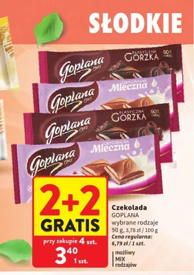 Czekolada Goplana mleczna promocja w Intermarche