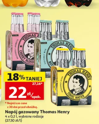 Napój gazowany Thomas Henry Tonic Water promocja w Auchan