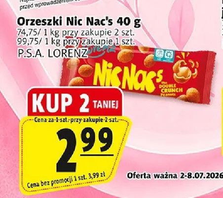 Orzeszki Nic Nac's Lorenz promocja w Prim Market