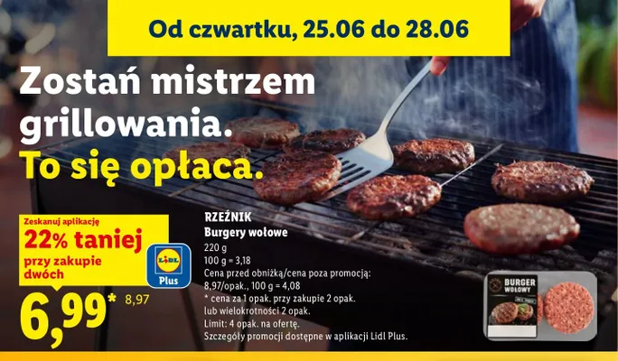 Burgery wołowe Rzeźnik promocja w Lidl