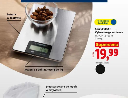 Cyfrowa waga kuchenna promocja w Lidl