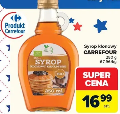 Syrop klonowy kanadyjski promocja w Carrefour Market