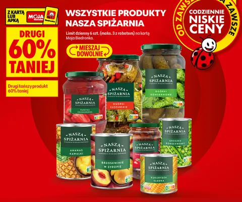 Ogórki konserwowe Nasza Spiżarnia promocja w Biedronka