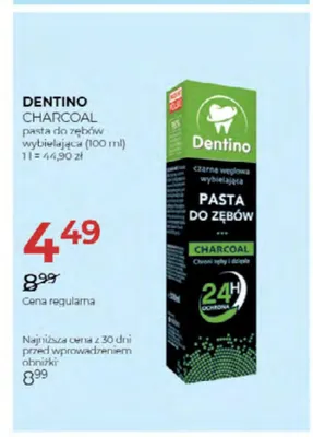 Pasta do zębów Dentino Charcoal wybielająca promocja w Drogerie Jawa