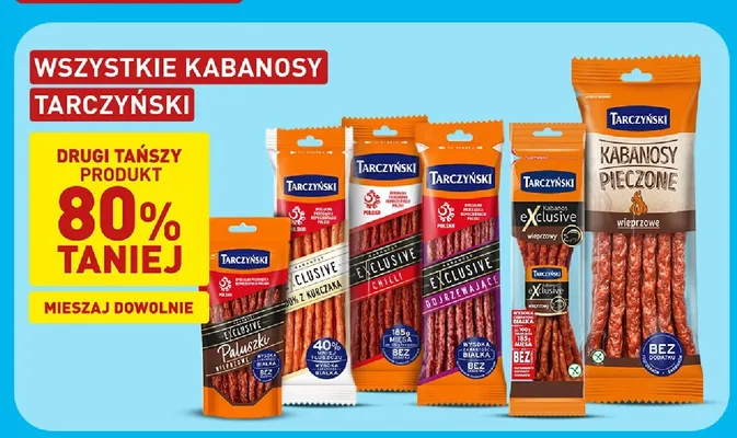 Kabanosy Pieczone wieprzowe Tarczyński promocja w Aldi