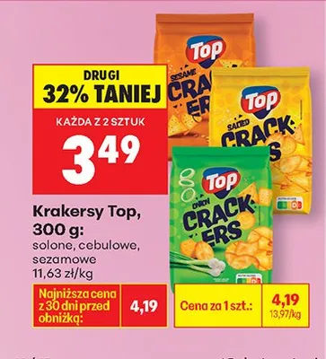 Krakersy, różne rodzaje promocja w Biedronka