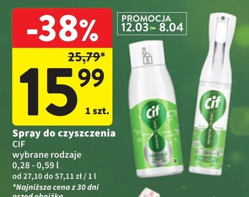 Spray do czyszczenia wybrane rodzaje promocja w Intermarche