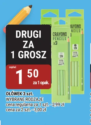 Ołówek 3-pak promocja w bi1