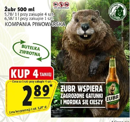 Piwo Żubr 500 ml promocja w Prim Market