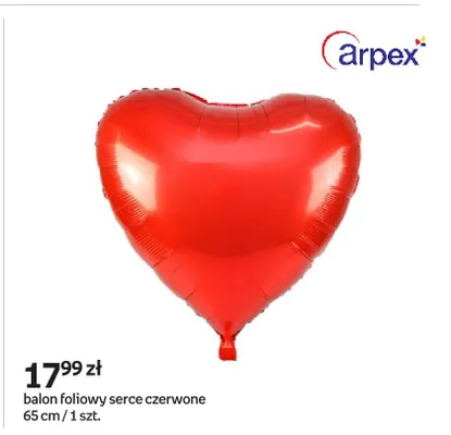 Balon foliowy serce czerwone 65 cm promocja w Empik