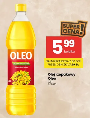 Olej rzepakowy Oleo promocja w Delikatesy Centrum