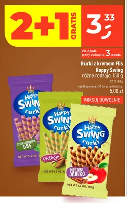 Rurki z kremem Flis Happy Swing Słodki Ziemniak Ube promocja w Dealz