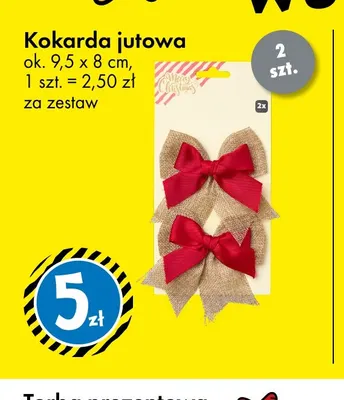 Kokarda jutowa 9,5x8 cm promocja w Tedi