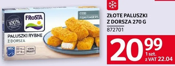 Złote paluszki z dorsza 270 g promocja w Selgros