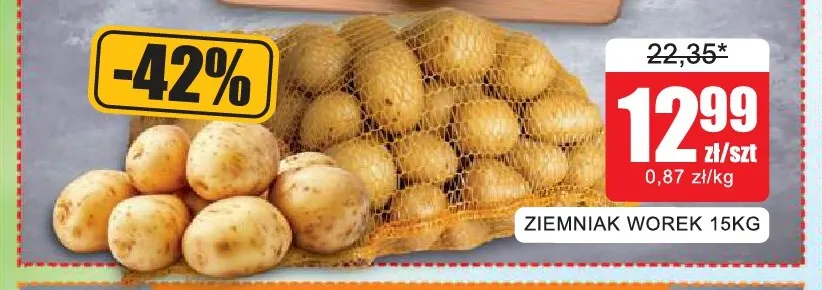 Ziemniaki worek promocja w Bingo