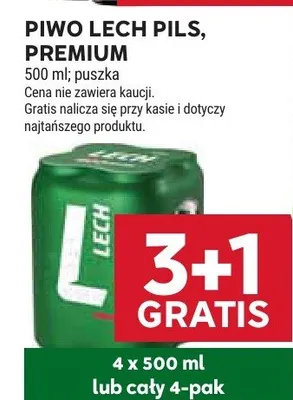 Piwo Lech Pils Premium promocja w Stokrotka