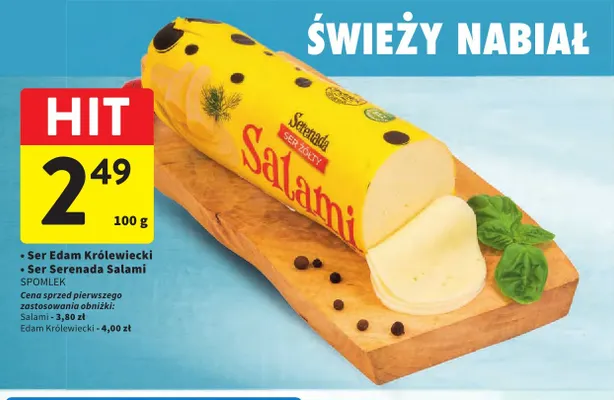 Ser Serenada Salami Spomlek promocja w Intermarche