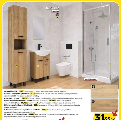 Gres szkliwiony Valencia Silver 60x60 cm promocja w Bricomarche
