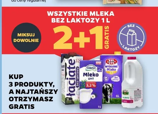 Mleko bez laktozy 3,2% Mlekovita promocja w Netto