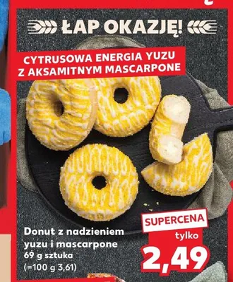 Donut z nadzieniem yuzu i mascarpone promocja w Kaufland