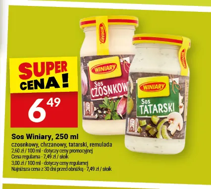 Sos Winiary czosnkowy promocja w Twój Market