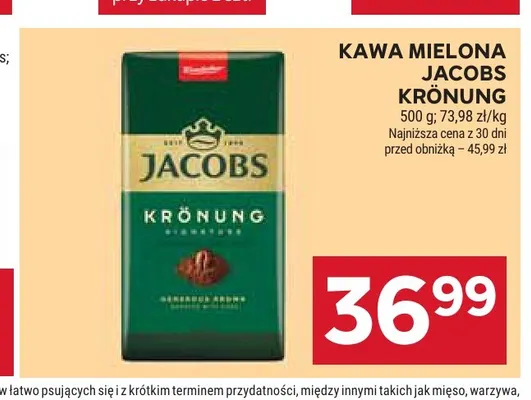 Kawa mielona Jacobs Krönung promocja w Stokrotka