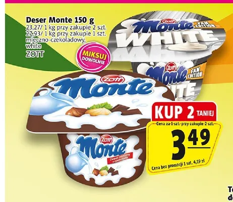 Deser Monte white Zott promocja w Prim Market