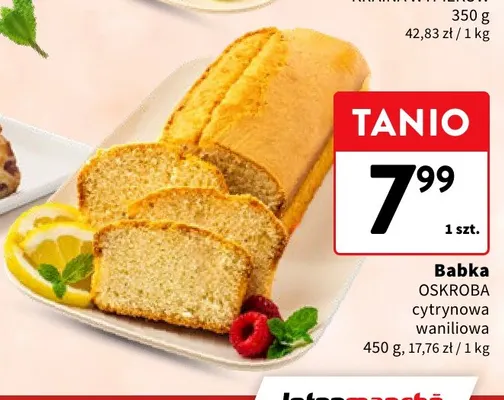 Babka waniliowa Oskroba promocja w Intermarche