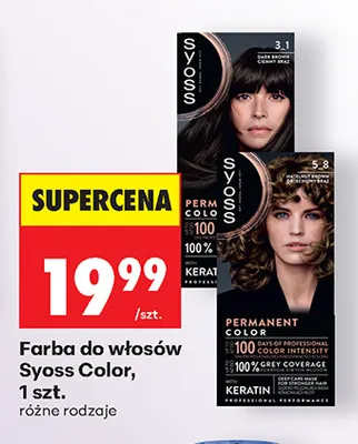 Farba do włosów Syoss Color 3-1 Ciemny Brąz promocja w Biedronka