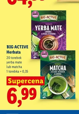 Herbata Big Active Matcha promocja w Lidl